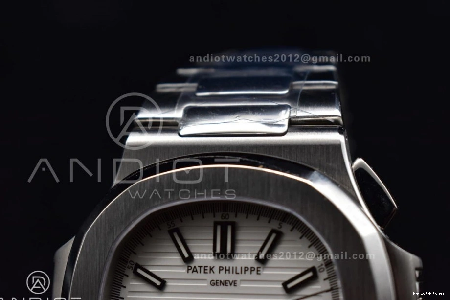 Mod Stk PPF Date Nautilus SS SS A7750 435 Wht Chrono 5980 Cozy 0325